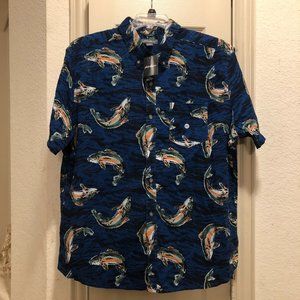 NWT Eddie Bauer Men's Fish Print Shirt/ size 2XL